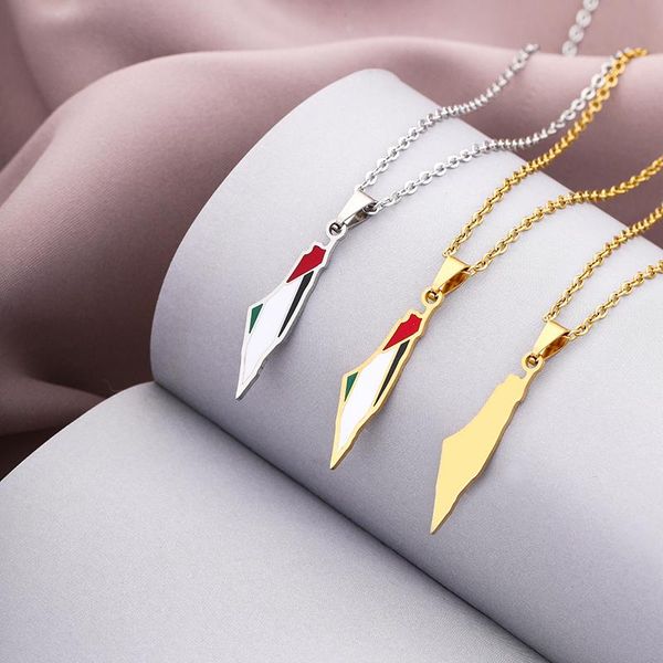 pendant necklaces middle east palestine map falg for men women stainless steel gold color palestinians ethnic jewelry gifts, Silver
pendant necklaces middle east palestine map falg for men women stainless steel gold color palestinians ethnic jewelry gifts, Silver