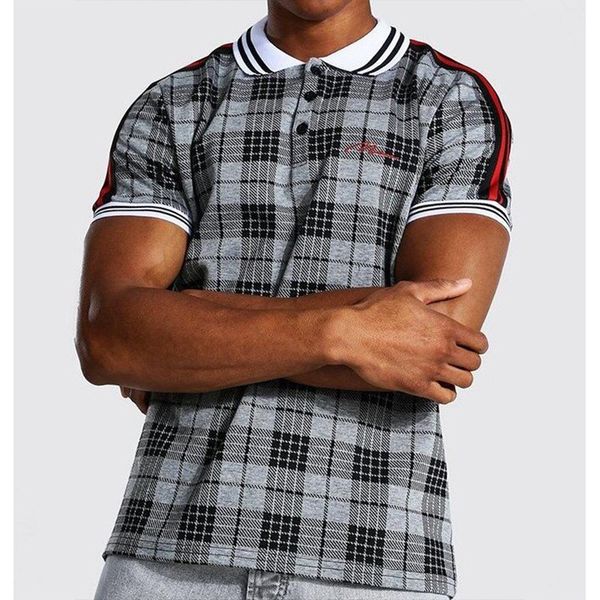 wave pattern men s street polo shirt comfortable classic fashion daily travel work party workout, White;black
wave pattern men s street polo shirt comfortable classic fashion daily travel work party workout, White;black