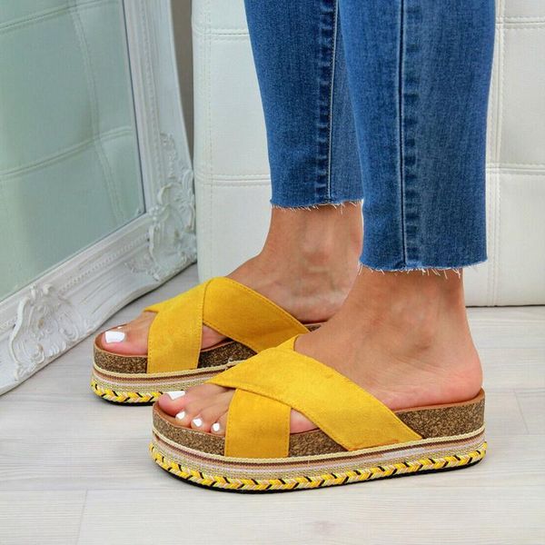 slippers 2021 women's high heels fashion cross strap sandals women wedge heel toe platform shoes large size 35-43 zapatos, Black
slippers 2021 women's high heels fashion cross strap sandals women wedge heel toe platform shoes large size 35-43 zapatos, Black