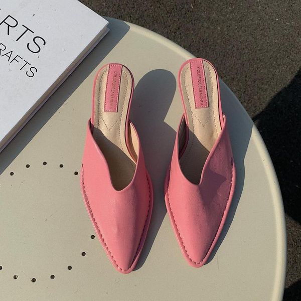 slippers ladies muller shoes 2021 summer fashion soft leather pointed toe sandals and casual all-match baotou half, Black
slippers ladies muller shoes 2021 summer fashion soft leather pointed toe sandals and casual all-match baotou half, Black