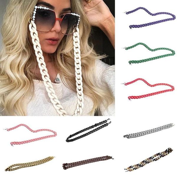 sunglasses frames resin acrylic glasses chain black transparent two-tone fashion non-slip anti-lost rope strap, Silver
sunglasses frames resin acrylic glasses chain black transparent two-tone fashion non-slip anti-lost rope strap, Silver