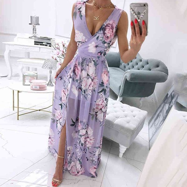 v neck sleeveless summer maxi dress robe for women boho beach style long dress vintage flower sundress french dress vestidos 210415, Black;gray
v neck sleeveless summer maxi dress robe for women boho beach style long dress vintage flower sundress french dress vestidos 210415, Black;gray