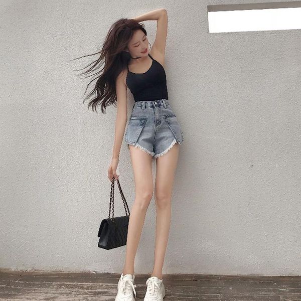 women's shorts 2021 summer denim women high waist slim loose fashion edgd wide leg short feminino jeans ldl83, White;black
women's shorts 2021 summer denim women high waist slim loose fashion edgd wide leg short feminino jeans ldl83, White;black