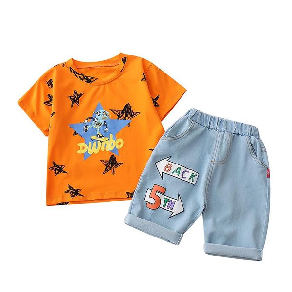 infant casual clothing sets kids 2021 summer toddler girl boy pentagram printing short sleeve t-shirt+denim shorts baby clothes, White
infant casual clothing sets kids 2021 summer toddler girl boy pentagram printing short sleeve t-shirt+denim shorts baby clothes, White