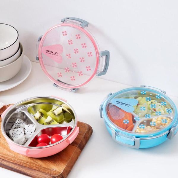 dinnerware sets stainless steel 3 grid lunch box round fruit crisper sealed with lid leak-proof container picnic camping
dinnerware sets stainless steel 3 grid lunch box round fruit crisper sealed with lid leak-proof container picnic camping