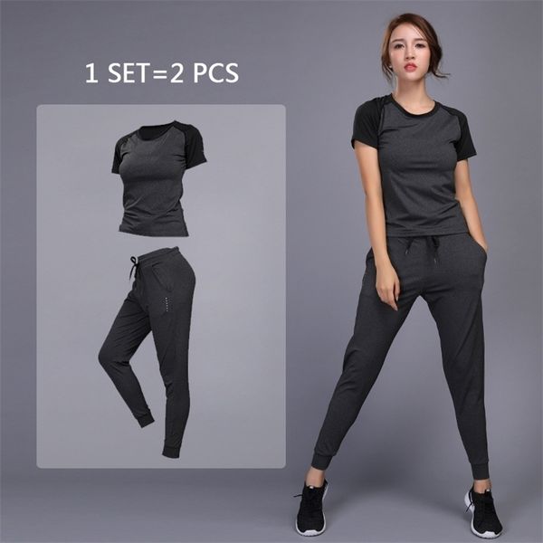 women's sportswear yoga sets jogging clothes gym workout fitness training sports t-shirts+pants running clothing suit 210802, Gray
women's sportswear yoga sets jogging clothes gym workout fitness training sports t-shirts+pants running clothing suit 210802, Gray