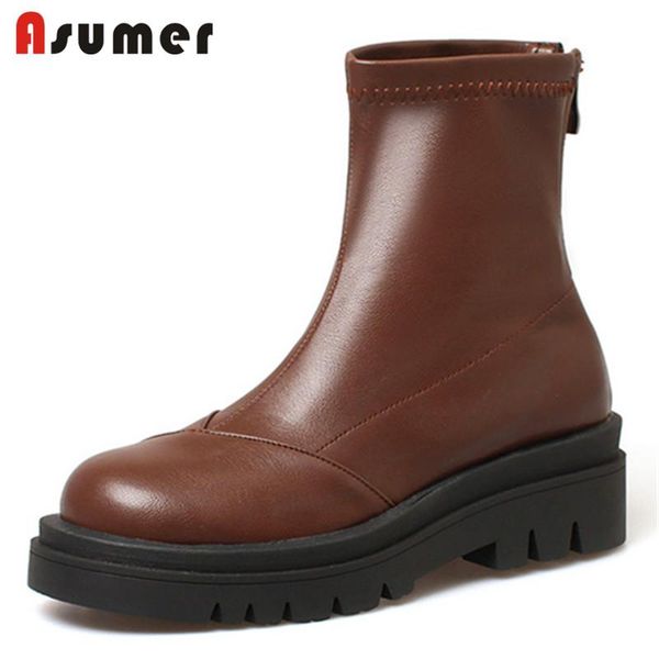 boots asumer 2022 flat platform shoes women stretch vintage est solid colors autumn winter ankle, Black
boots asumer 2022 flat platform shoes women stretch vintage est solid colors autumn winter ankle, Black