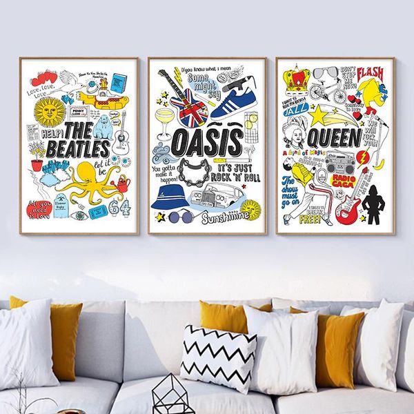 paintings classic british rock band canvas painting oasis queen song lyrics poster and print nordic wall art pictures for cafe bar decor
paintings classic british rock band canvas painting oasis queen song lyrics poster and print nordic wall art pictures for cafe bar decor