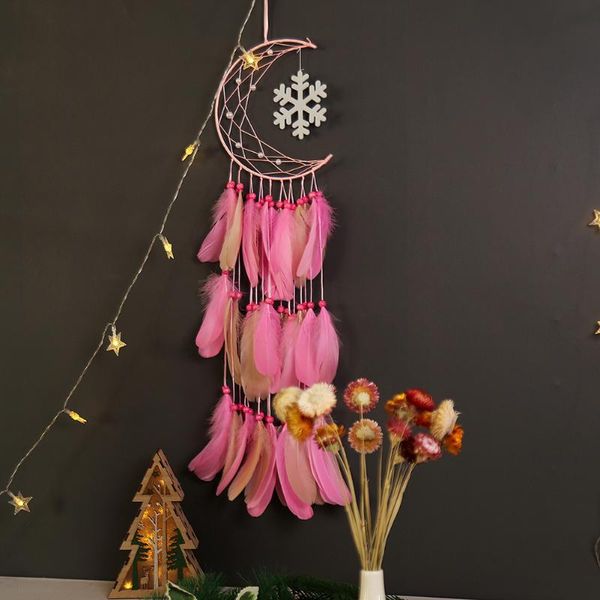 decorative objects & figurines dream catcher crescent moon hangings snowflake pendant art braided feather wind chimes garden decoration craf
decorative objects & figurines dream catcher crescent moon hangings snowflake pendant art braided feather wind chimes garden decoration craf