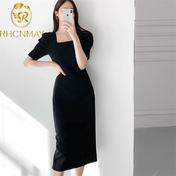 chic casual short sleeve square collar solid women's dress summer temperament midi straight tube lady 210520, Black;gray
chic casual short sleeve square collar solid women's dress summer temperament midi straight tube lady 210520, Black;gray