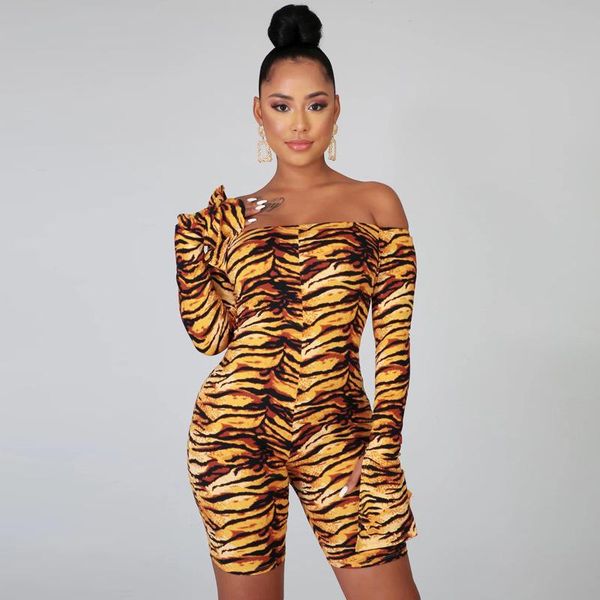 women's jumpsuits & rompers tiger print off shoulder women playsuits skinny long flare sleeve fashion bodycon party biker playsuit over, Black;white
women's jumpsuits & rompers tiger print off shoulder women playsuits skinny long flare sleeve fashion bodycon party biker playsuit over, Black;white