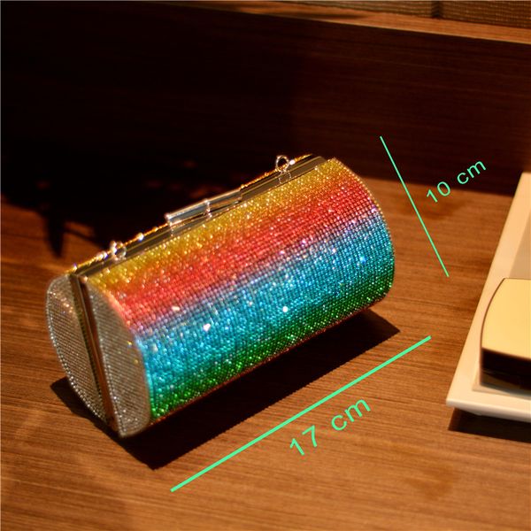 color banquet water drill evening bags oblique cross-pack female diamond cylinder shoulder bag
color banquet water drill evening bags oblique cross-pack female diamond cylinder shoulder bag