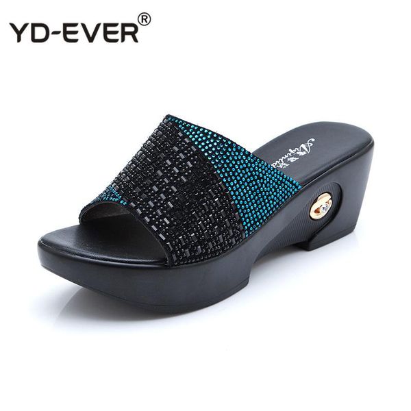slippers genuine leather women's shoes summer platform sandals plus size 41 rhinestone casual wedges slides, Black
slippers genuine leather women's shoes summer platform sandals plus size 41 rhinestone casual wedges slides, Black