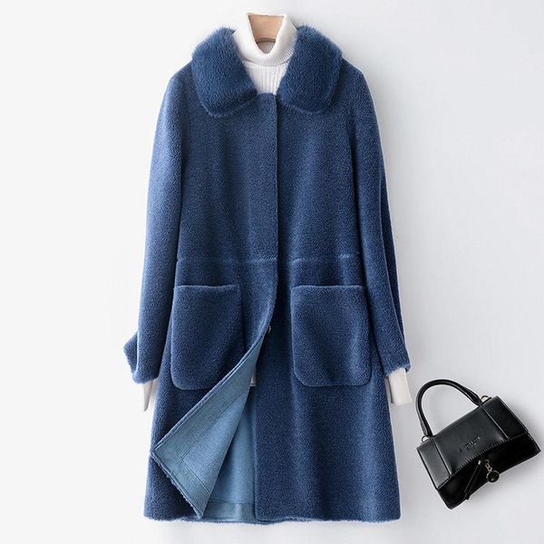 women's fur & faux 2021 autumn winter women natural mink long sleeve outerwear streetwear thick warm casual fashion real coats w32, Black
women's fur & faux 2021 autumn winter women natural mink long sleeve outerwear streetwear thick warm casual fashion real coats w32, Black