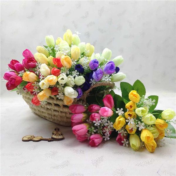decorative flowers & wreaths 1pc artificial tulip 15-head flexible stem flower wedding party fake ornaments festival home decoration
decorative flowers & wreaths 1pc artificial tulip 15-head flexible stem flower wedding party fake ornaments festival home decoration