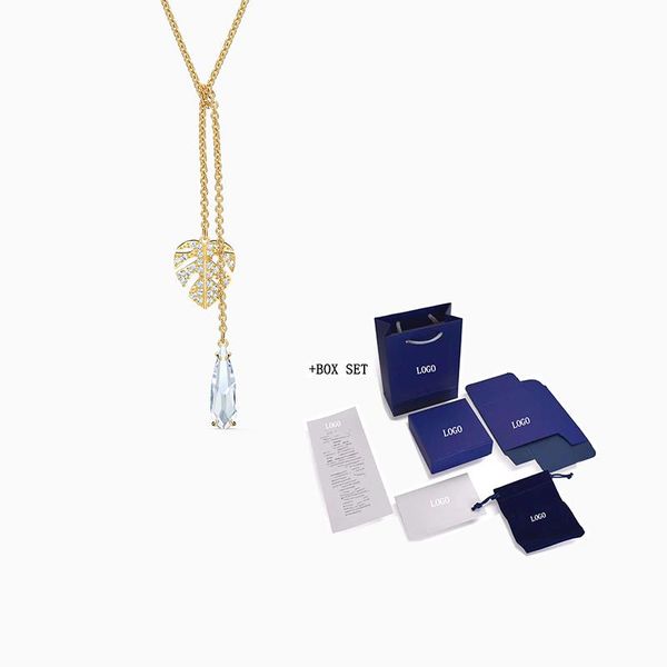 chains fashion jewelry swa tropical collection necklace leaf pendant shape rose gold chain women luxury gift, Silver
chains fashion jewelry swa tropical collection necklace leaf pendant shape rose gold chain women luxury gift, Silver