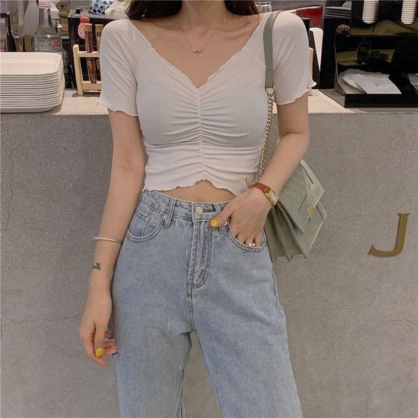 women's knits & tees t-shirts womens summer slash neck slim off shoulder feminine knitted breathable crop short sleeve, White
women's knits & tees t-shirts womens summer slash neck slim off shoulder feminine knitted breathable crop short sleeve, White