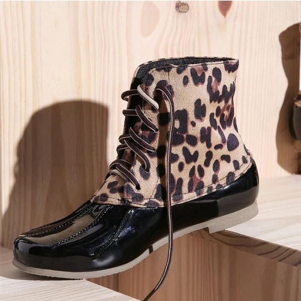 boots leopard for women lady duck boot waterproof rain lace up ankle autumn winter women's footwear, Black
boots leopard for women lady duck boot waterproof rain lace up ankle autumn winter women's footwear, Black