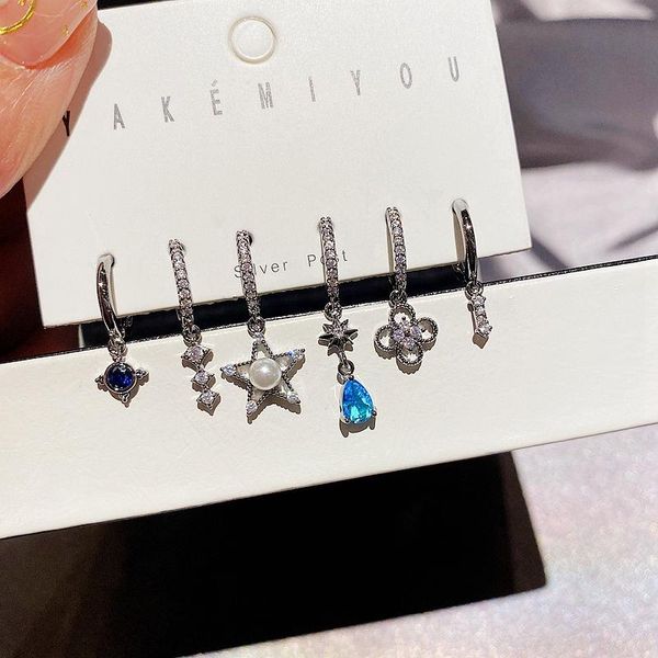 dangle & chandelier migga 6pcs mix cubic zirconia star blue water drop earrings pack black gun plated fashion women jewelry, Silver
dangle & chandelier migga 6pcs mix cubic zirconia star blue water drop earrings pack black gun plated fashion women jewelry, Silver