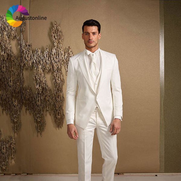 men's suits & blazers custom man blazer white male masculino slim fit men wedding for 3 piece jacket pants vest peaked lapel terno, White;black
men's suits & blazers custom man blazer white male masculino slim fit men wedding for 3 piece jacket pants vest peaked lapel terno, White;black