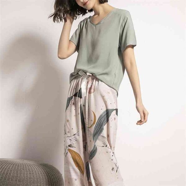 pyjama spring sets 100% viscose sleepwear printing pajamas set female night suits pijama bannirou 210809, Black;red
pyjama spring sets 100% viscose sleepwear printing pajamas set female night suits pijama bannirou 210809, Black;red