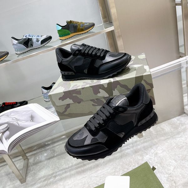 2021 brand designers camouflage sneakers men women rivet shoes studded flats casual shoe mesh camo suede leather trainers rockrunner chaussu, Black
2021 brand designers camouflage sneakers men women rivet shoes studded flats casual shoe mesh camo suede leather trainers rockrunner chaussu, Black