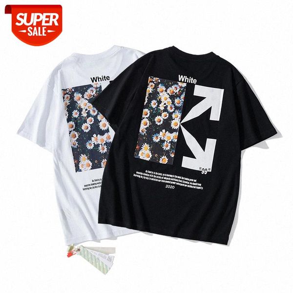 european and american fashion brand ow letter loose short-sleeved t-shirt off men women couple small daisy round neck bottoming shirt #1v7v, White;black
european and american fashion brand ow letter loose short-sleeved t-shirt off men women couple small daisy round neck bottoming shirt #1v7v, White;black