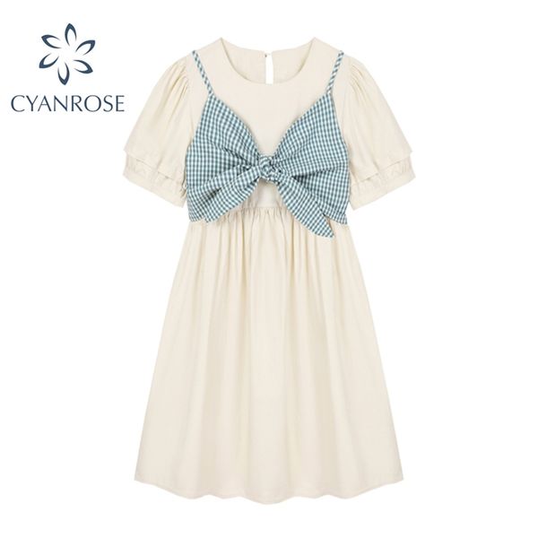 women's sweet summer dress with bownot plaid vest preppy style elegant vintage dresses high waist korean chic vestidos 210430, Black;gray
women's sweet summer dress with bownot plaid vest preppy style elegant vintage dresses high waist korean chic vestidos 210430, Black;gray