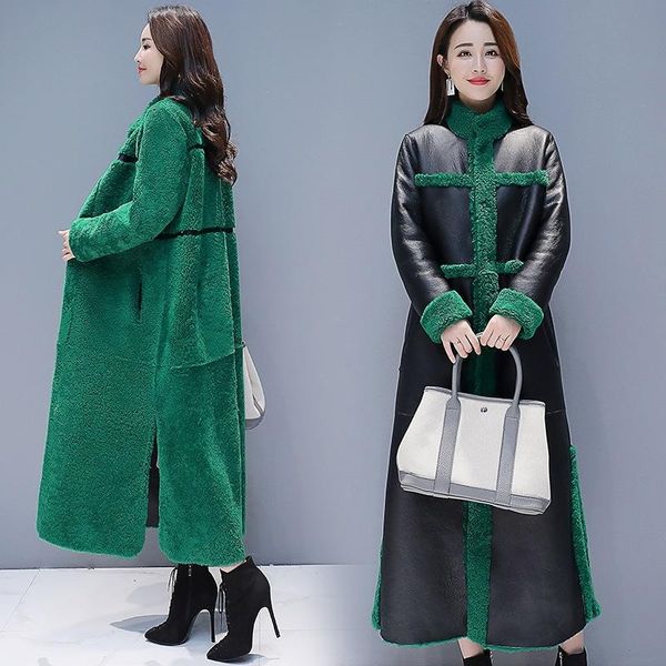 men's fur & faux women's simulation leather jacket women double-sided wear thick warm slim black coat mid-length ladies cotton win
men's fur & faux women's simulation leather jacket women double-sided wear thick warm slim black coat mid-length ladies cotton win