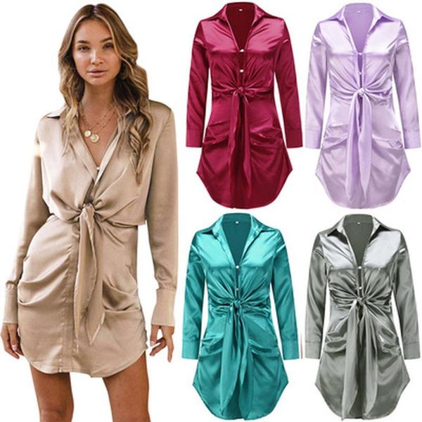casual dresses fashion v-neck shirt for women spring autumn summer faux silk button bandage dress ladies party vestidos, Black;gray
casual dresses fashion v-neck shirt for women spring autumn summer faux silk button bandage dress ladies party vestidos, Black;gray