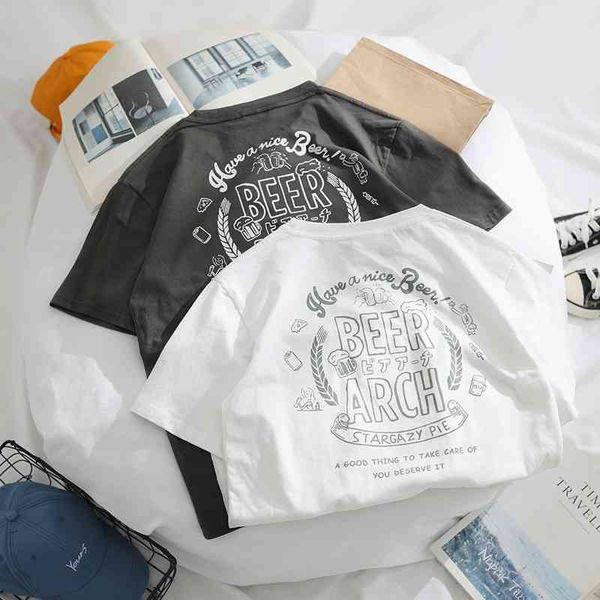 fashion brand t-shirt men's short summer loose cotton student bf style lovers half sleeve fashion men and women, White;black
fashion brand t-shirt men's short summer loose cotton student bf style lovers half sleeve fashion men and women, White;black