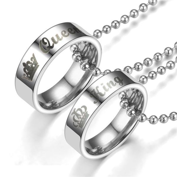 wedding rings couple valentine jewelry gifts classic her king his queen ring pendant fashion stainless steel bead, Slivery;golden
wedding rings couple valentine jewelry gifts classic her king his queen ring pendant fashion stainless steel bead, Slivery;golden