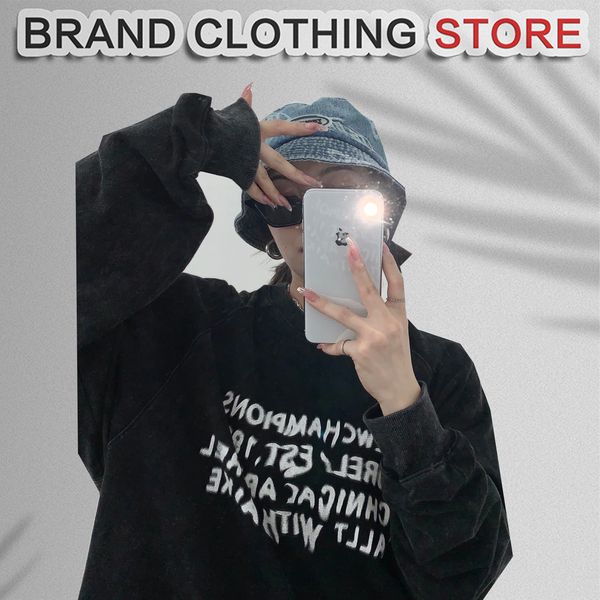 sweatshirts designer autumn fashion brand couple long-sleeved loose niche heavy industry washed old round neck sweater for men and women, Black
sweatshirts designer autumn fashion brand couple long-sleeved loose niche heavy industry washed old round neck sweater for men and women, Black