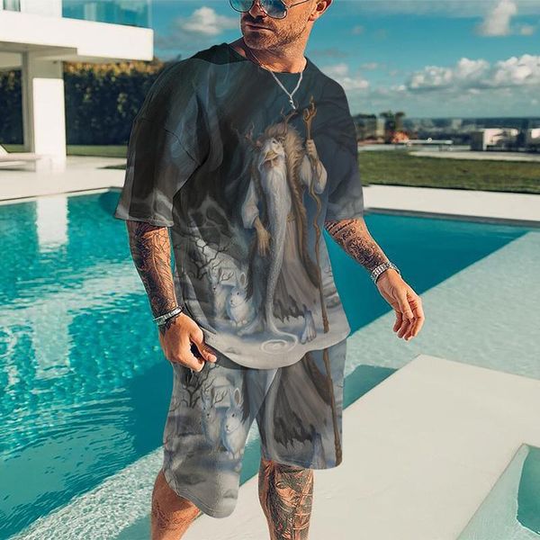 men's tracksuits 2021 3d t-shirt short sleeve suit casual fashion loose large package mail man sets set, Gray
men's tracksuits 2021 3d t-shirt short sleeve suit casual fashion loose large package mail man sets set, Gray