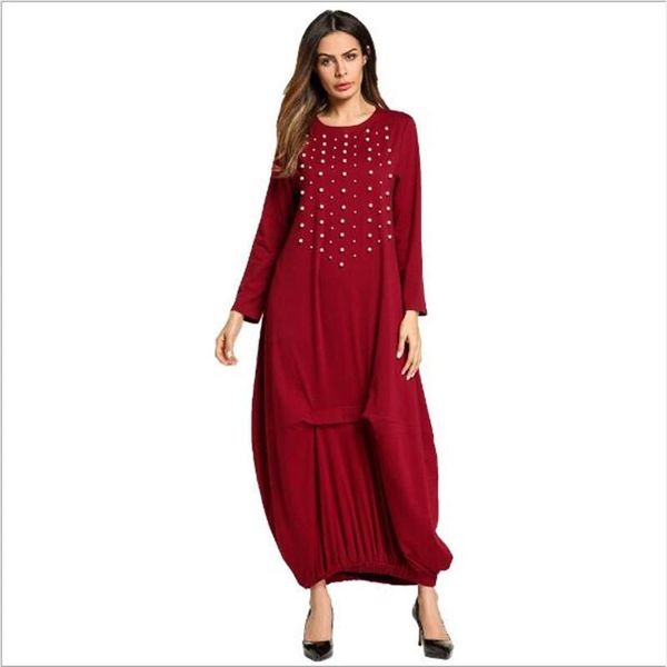 casual dresses maxi dress solid beading draped women long autumn 2021 ankle-length t shirt muslim ramadan wear clothing qc640, Black;gray
casual dresses maxi dress solid beading draped women long autumn 2021 ankle-length t shirt muslim ramadan wear clothing qc640, Black;gray