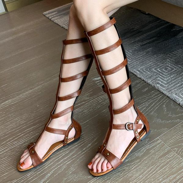 women gladiator knee high sandals rome ladies summer shoes flats buckle strap open toe casual size 34-46, Black
women gladiator knee high sandals rome ladies summer shoes flats buckle strap open toe casual size 34-46, Black