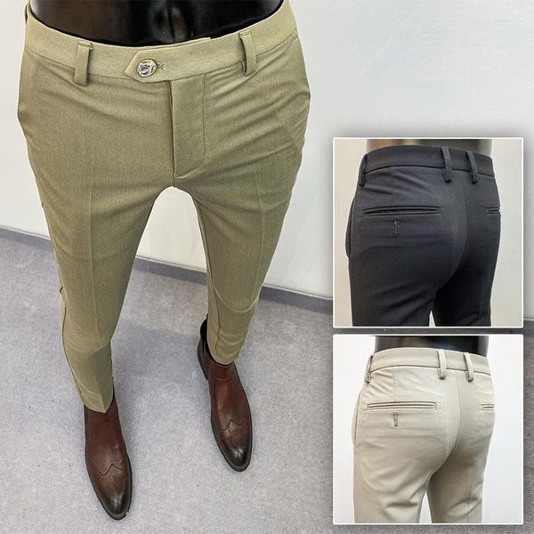 men's pants 2021 casual autumn korean style trendy cotton trousers feet gray-green slim fit, Black
men's pants 2021 casual autumn korean style trendy cotton trousers feet gray-green slim fit, Black