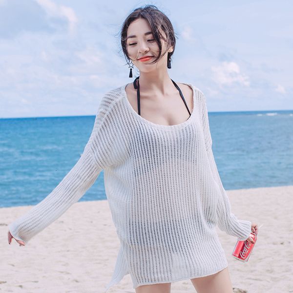 resort long sleeve beach bikini swimsuit cut out sunscreen bathing suit, White;black
resort long sleeve beach bikini swimsuit cut out sunscreen bathing suit, White;black