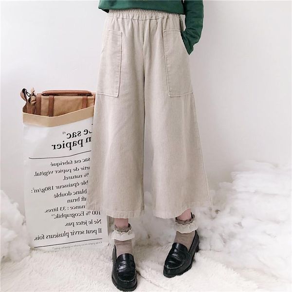 women's pants & capris japanese autumn winter soft girl loose straight nine-point women corduroy wide-leg high waist, Black;white
women's pants & capris japanese autumn winter soft girl loose straight nine-point women corduroy wide-leg high waist, Black;white