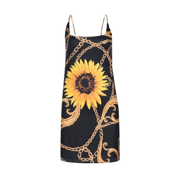 casual dresses women's fashion sunflower printing camisole bra sleeveless slim dress backless ropa mujer #p3, Black;gray
casual dresses women's fashion sunflower printing camisole bra sleeveless slim dress backless ropa mujer #p3, Black;gray