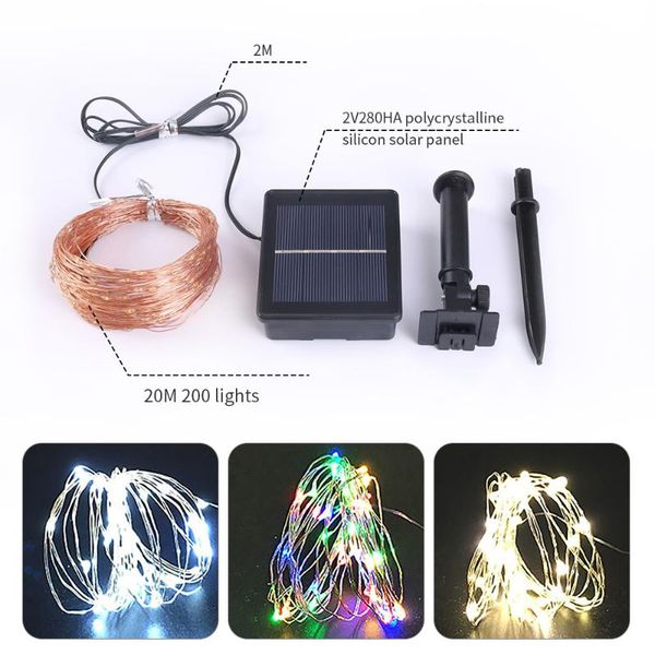 solar string lights 20m waterproof copper wire fairy outdoor garden three colors light home party decor decoration
solar string lights 20m waterproof copper wire fairy outdoor garden three colors light home party decor decoration