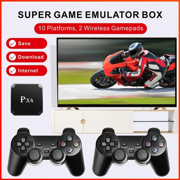 portable game players px4 retro console 3500 games hd emulator box wireless gamepad dual joystick player support hd/av out
portable game players px4 retro console 3500 games hd emulator box wireless gamepad dual joystick player support hd/av out