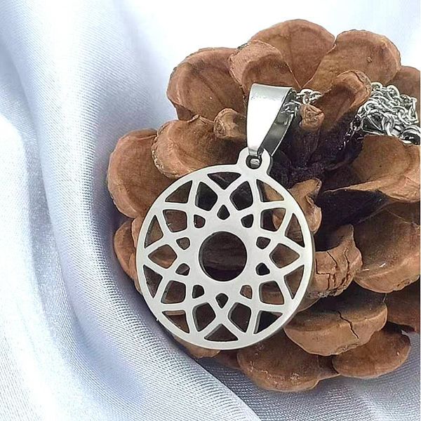 pendant necklaces simple stainless steel necklace yoga chakra round hollow fashion men and women jewelry gift, Silver
pendant necklaces simple stainless steel necklace yoga chakra round hollow fashion men and women jewelry gift, Silver