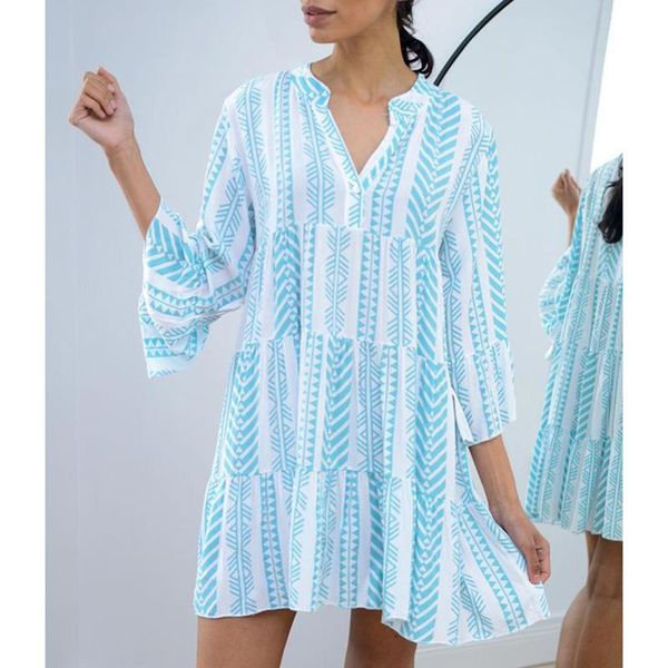 casual dresses zoepo loose bohemian v neck women fashion three quarter printed dress elegant folds mini female ladies, Black;gray
casual dresses zoepo loose bohemian v neck women fashion three quarter printed dress elegant folds mini female ladies, Black;gray