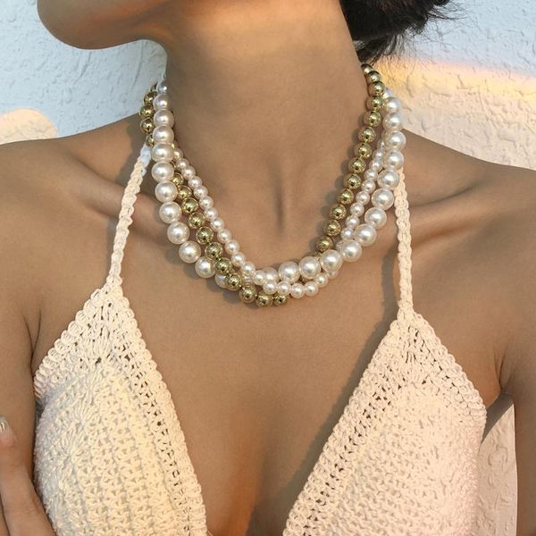 chokers fashion multilayer pearl necklace for women mini beades elegant necklaces temperament retro bohemian clavicle chain jewe, Golden;silver
chokers fashion multilayer pearl necklace for women mini beades elegant necklaces temperament retro bohemian clavicle chain jewe, Golden;silver