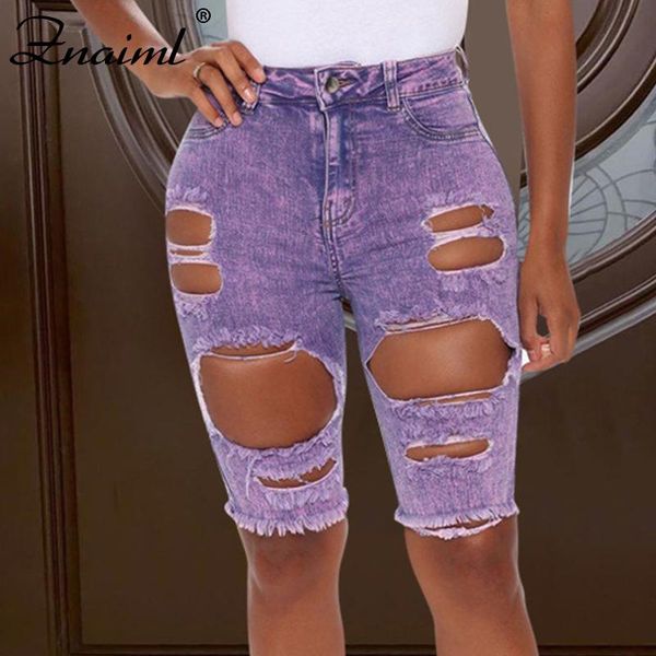 znaiml women high waist ripped hole purple bermuda shorts jeans summer slim fashion streetwear ladies knee length denim women's, Blue
znaiml women high waist ripped hole purple bermuda shorts jeans summer slim fashion streetwear ladies knee length denim women's, Blue