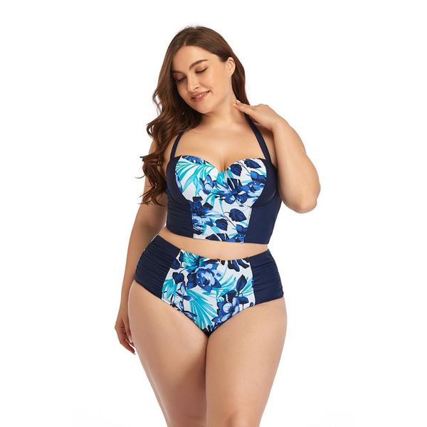 women's swimwear 2021 swimsuit l xl 2xl 3xl big cup large size two piece women halter backless bandage print beachwear bathing suit, White;black
women's swimwear 2021 swimsuit l xl 2xl 3xl big cup large size two piece women halter backless bandage print beachwear bathing suit, White;black