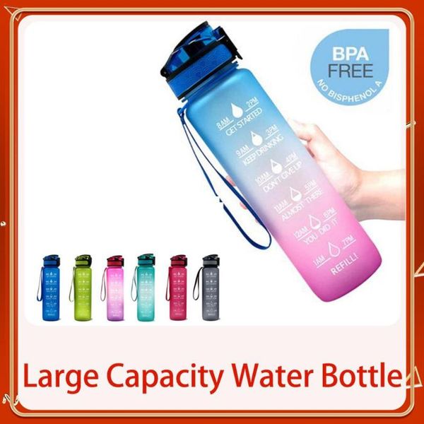 water bottle 32oz large capacity with time marker leak-proof gym fitness sport shaker drink bottles camping cycling waterbottle
water bottle 32oz large capacity with time marker leak-proof gym fitness sport shaker drink bottles camping cycling waterbottle