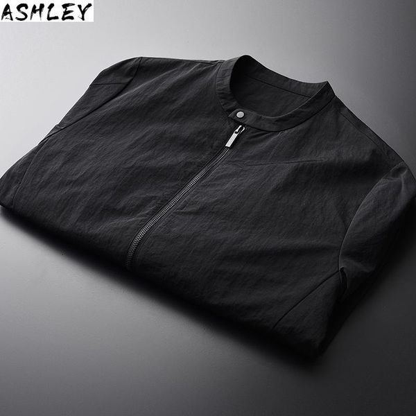 men's jackets smooth wearing a black spring and autumn coat, collar up, coat, Black;brown
men's jackets smooth wearing a black spring and autumn coat, collar up, coat, Black;brown