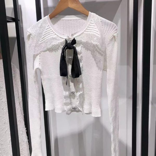 women's knits & tees o-neck bow tie white sweater cardigan long sleeve ladies single-breasted lace trim slim knitwear 2021 autumn winte
women's knits & tees o-neck bow tie white sweater cardigan long sleeve ladies single-breasted lace trim slim knitwear 2021 autumn winte